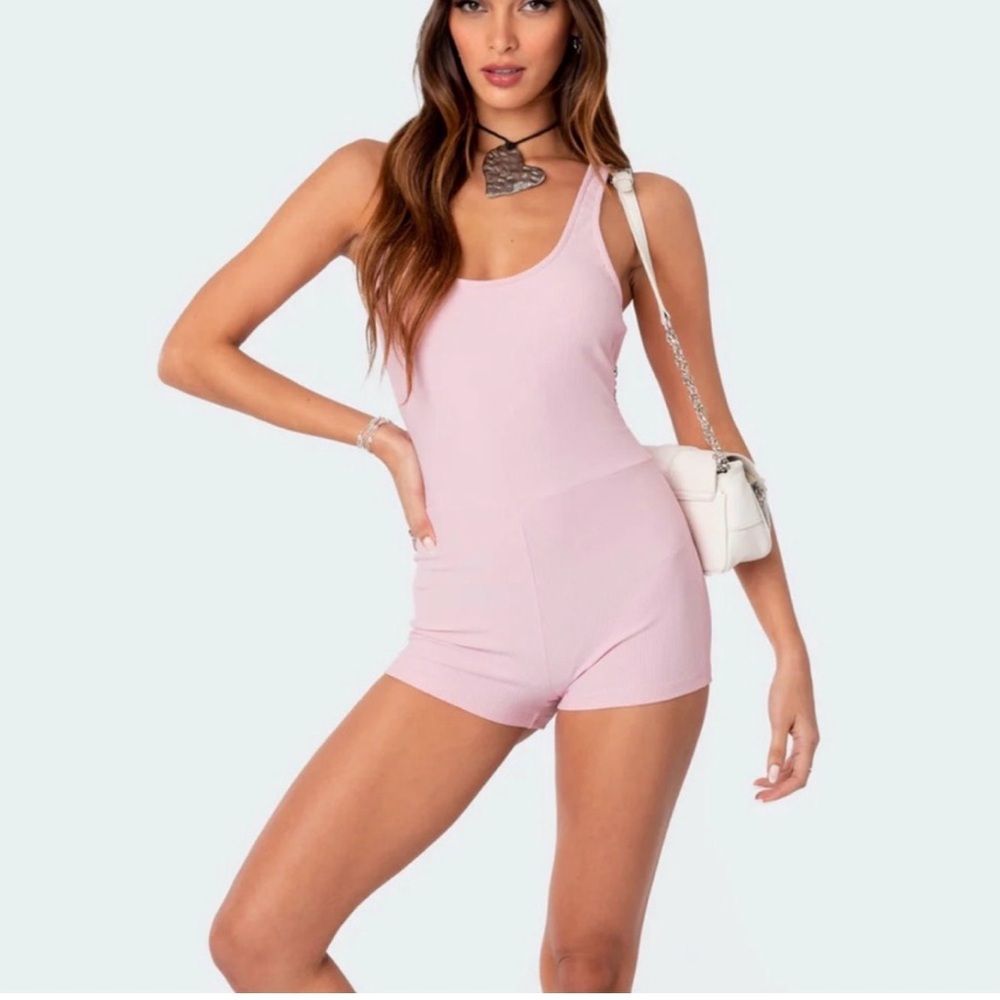 Edikted Pink Sleeveless Romper